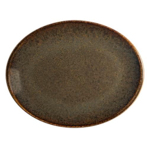 Tierra plato llano obal 31 X 24 cm