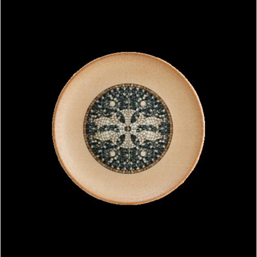 Mesopotamia Mosaic Wood plato llano 27 cm