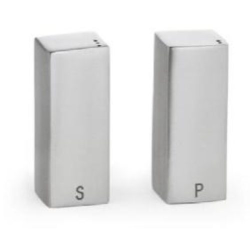 SET SAL Y PIMIENTA ACERO INOX 1 1/2 OZ TABLECRAFT