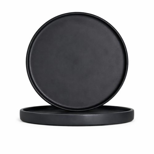 PLATO LLANO APILABLE 6" 16 CM CMS NEGRO MATE