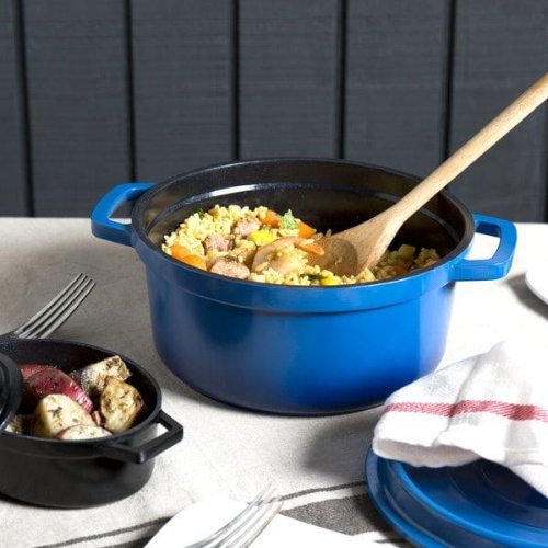 OLLA DE ALUMINIO FUNDIDO/INDUCCION 4.5 QT 9.5" AZUL GET