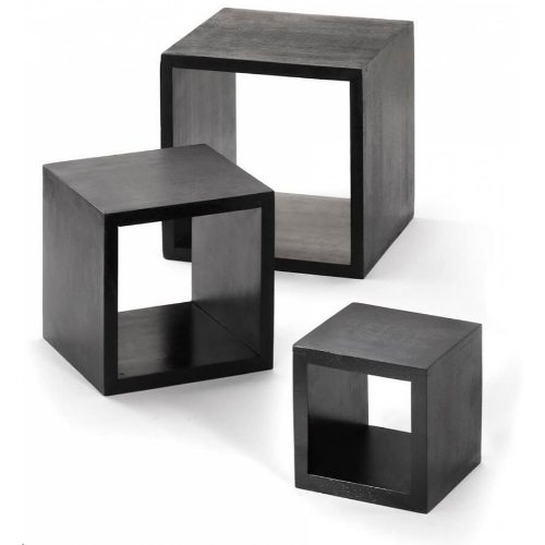 SET DE 3 PIEZAS DE MADERA NEGRO TABLECRAFT
