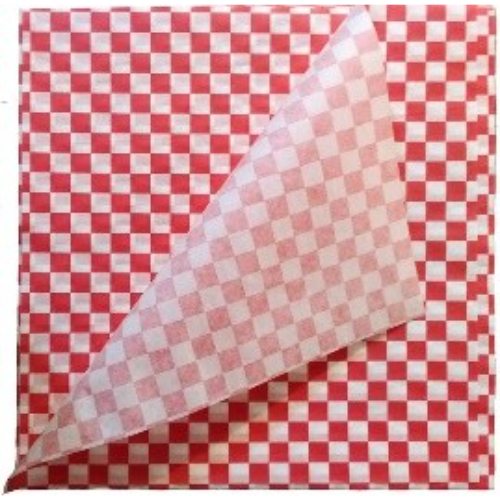 PAPEL FRY RED GINGHAM 13 3/4 X 9 3/4" (1000) GENWARE